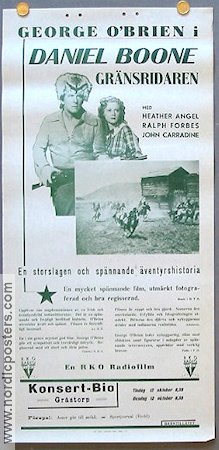 Daniel Boone gränsriddaren 1937 movie poster George O´Brien