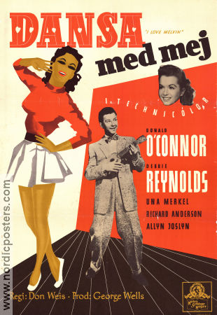 I Love Melvin 1953 movie poster Donald O´Connor Debbie Reynolds Una Merkel Don Weis Musicals