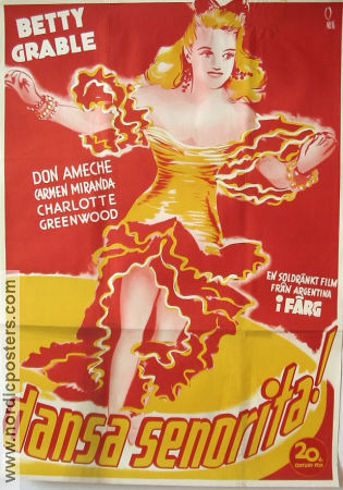 Down Argentine Way 1940 movie poster Betty Grable Don Ameche Dance