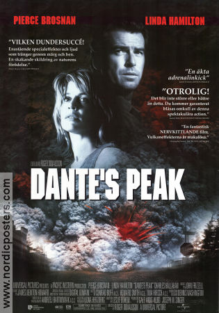 Dante´s Peak 1997 movie poster Pierce Brosnan Linda Hamilton Jamie Renée Smith Roger Donaldson