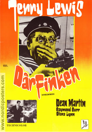 Dårfinken 1955 poster Dean Martin Jerry Lewis Diana Lynn Norman Taurog Musikaler