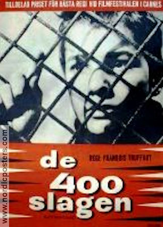 Les 400 coups 1959 movie poster Jean-Pierre Léaud Albert Rémy Claire Maurier Francois Truffaut Kids