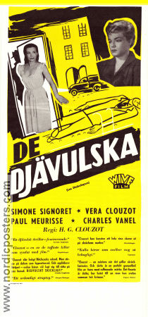 Les Diaboliques 1955 movie poster Simone Signoret Vera Clouzot Paul Meurisse Henri-Georges Clouzot