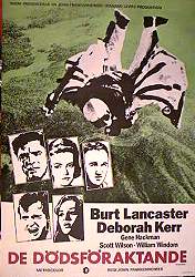 De dödsföraktande 1970 poster Burt Lancaster Debrah Kerr Fallskärm