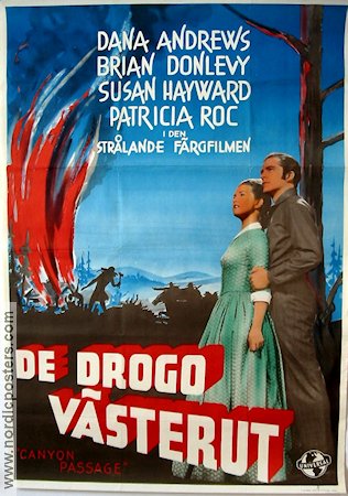 Canyon Passage 1946 movie poster Dana Andrews Brian Donlevy Susan Hayward Jacques Tourneur