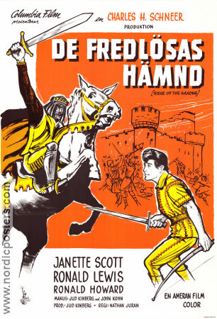 De fredlösas hämnd 1963 poster Janette Scott Ronald Lewis Ronald Howard Nathan Juran