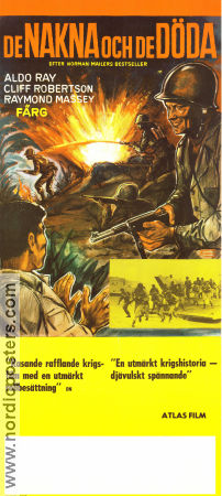 The Naked and the Dead 1958 movie poster Aldo Ray Cliff Robertson Raymond Massey Raoul Walsh Writer: Norman Mailer War