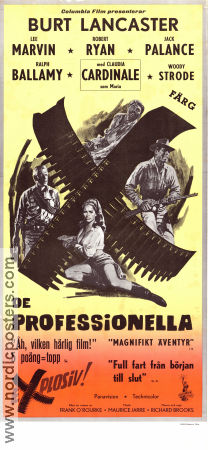 The Professionals 1966 movie poster Burt Lancaster Lee Marvin Claudia Cardinale Richard Brooks