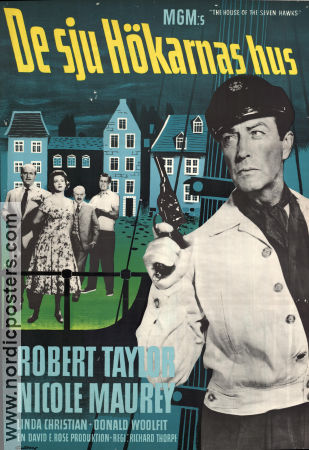 The House of the Seven Hawks 1959 movie poster Robert Taylor Nicole Maurey Linda Christian Richard Thorpe