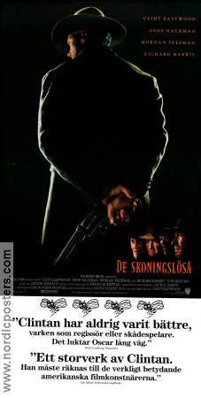 De skoningslösa 1992 poster Gene Hackman Morgan Freeman Richard Harris Clint Eastwood