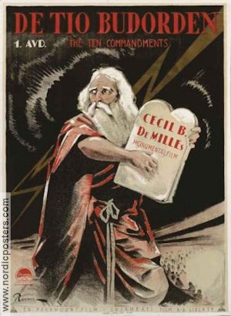 The Ten Commandments 1923 poster Theodore Roberts Cecil B DeMille