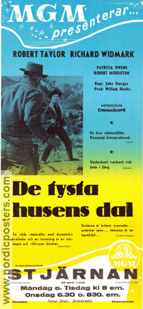 De tysta husens dal 1958 poster Robert Taylor Richard Widmark John Sturges