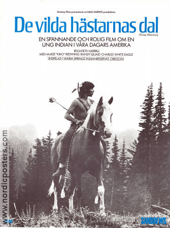 De vilda hästarnas dal 1977 poster Charles White-Eagle McKee Redwing Lois Red Elk Kieth Merrill