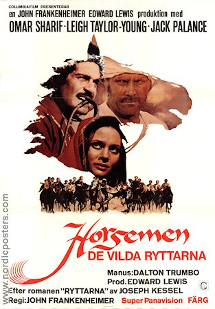 De vilda ryttarna 1971 poster Omar Sharif Leigh Taylor-Young Jack Palance John Frankenheimer Hästar