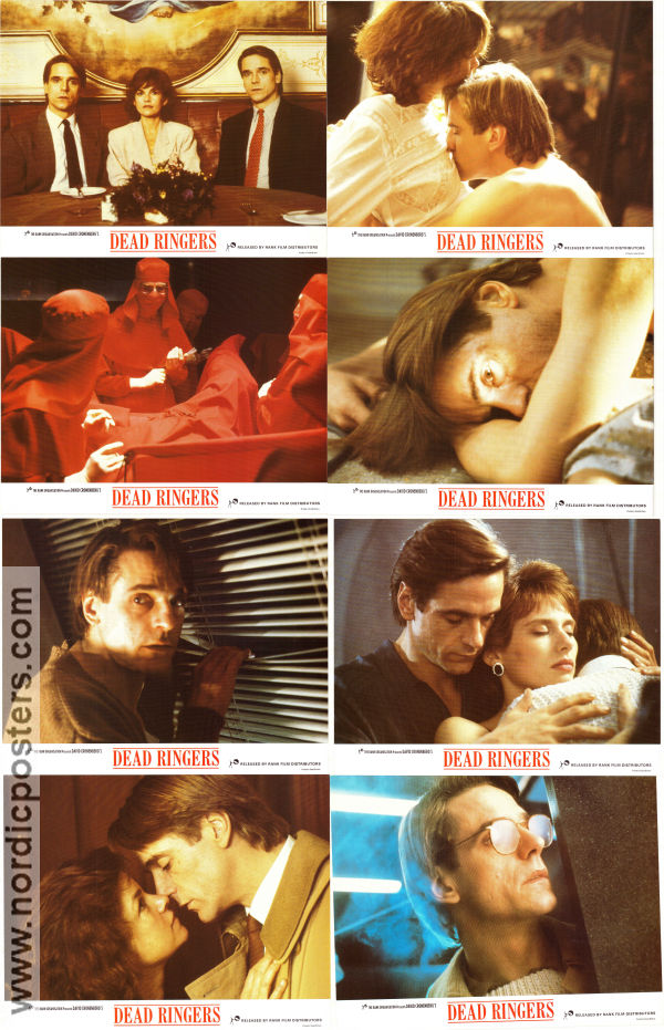 Dead Ringers 1988 lobby card set Jeremy Irons Genevieve Bujold David Cronenberg Country: Canada