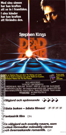 The Dead Zone 1983 poster Christopher Walken Brooke Adams Tom Skerritt David Cronenberg Text: Stephen King