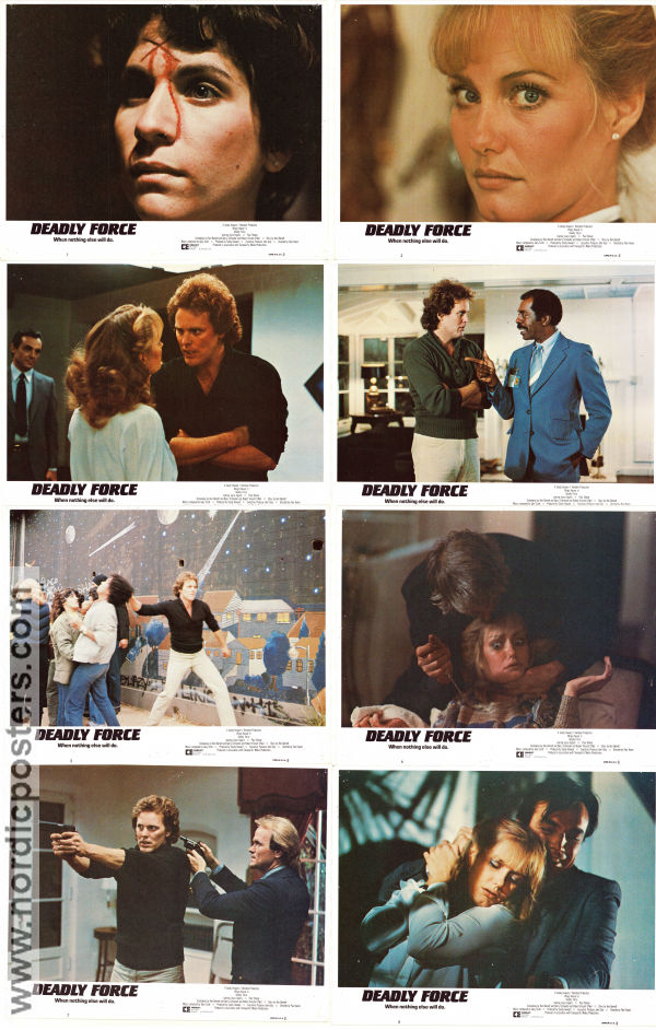 Deadly Force 1983 lobby card set Wings Hauser Joyce Ingalls Paul Shenar Paul Aaron