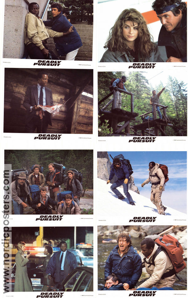 Deadly Pursuit 1988 lobby card set Sidney Poitier Tom Berenger Roger Spottiswoode