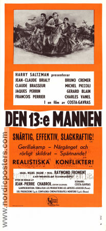 Den 13:e mannen 1967 poster Charles Vanel Bruno Cremer Jean-Claude Brialy Costa-Gavras