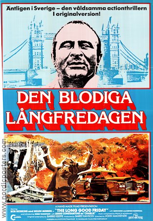 The Long Good Friday 1980 movie poster Bob Hoskins Helen Mirren John Mackenzie Mafia Bridges