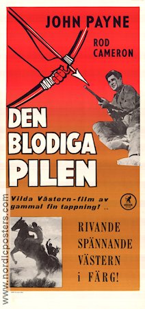 Den blodiga pilen 1955 poster John Payne Faith Domergue Rod Cameron