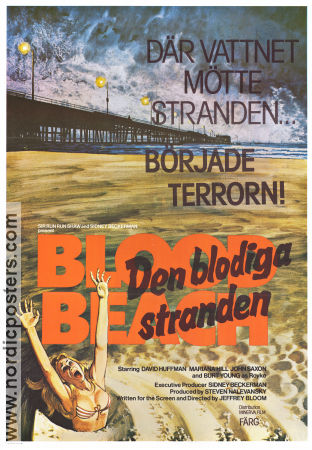 Blood Beach 1980 movie poster David Huffman Marianna Hill Burt Young Jeffrey Bloomm Beach