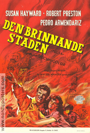 Den brinnande staden 1949 poster Susan Hayward Robert Preston Pedro Armendariz Stuart Heisler Brand