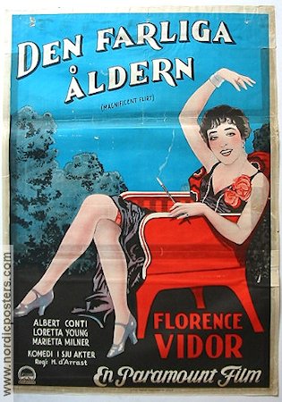 Magnificent Flirt 1928 movie poster Florence Vidor Albert Conti Loretta Young Harry d´Abbadie d´Arrast