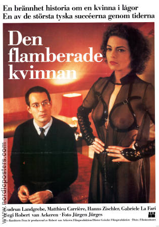 Die flambierte Frau 1983 movie poster Gudrun Landgrebe Mathieu Carriere Hanns Zischler Robert van Ackeren