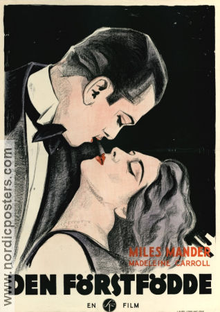 The First Born 1928 movie poster Miles Mander Madeleine Carroll Miles Mander