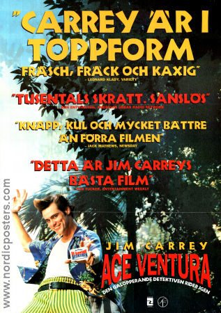 Ace Ventura: When Nature Calls 1995 movie poster Jim Carrey Ian McNeice Simon Callow Steve Oedekerk