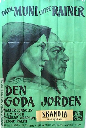 The Good Earth 1937 movie poster Paul Muni Luise Rainer Walter Connolly Victor Fleming