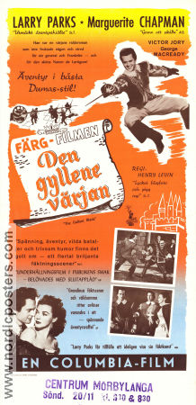 Den gyllene värjan 1948 poster Larry Parks Marguerite Chapman Henry Levin Äventyr matinée