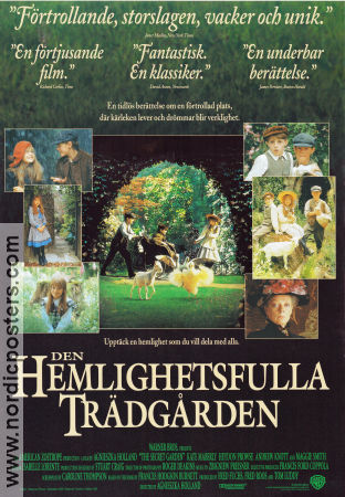 Den hemlighetsfulla trädgården 1993 poster Kate Maberly Maggie Smith Heydon Prowse Agnieszka Holland Blommor och växter