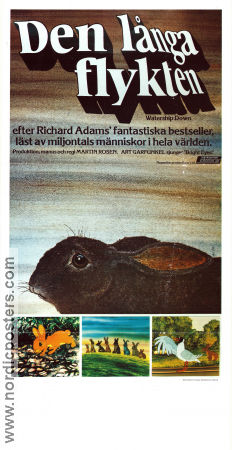 Watership Down 1978 movie poster John Hurt Martin Rosen Writer: Richard Adams Animation