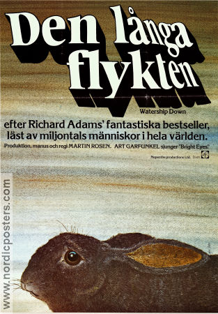Watership Down 1978 poster John Hurt Martin Rosen
