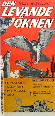 The Living Desert 1953 movie poster Winston Hibler James Algar Documentaries Birds Snakes Mountains