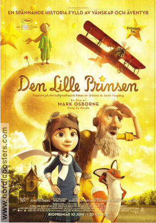 Le petit prince 2015 movie poster Jeff Bridges Mark Osborne Writer: Antoine de Saint-Exupéry Animation
