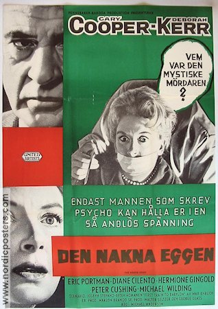 The Naked Edge 1961 movie poster Gary Cooper Deborah Kerr Peter Cushing