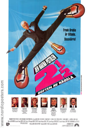 The Naked Gun 2.5: The Smell of Fear 1991 movie poster Leslie Nielsen Priscilla Presley George Kennedy David Zucker Guns weapons Police and thieves