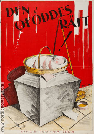 Den oföddes rätt 1928 movie poster Kids Eric Rohman art