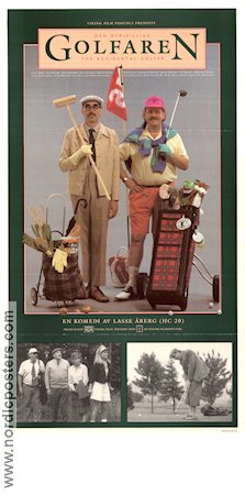 Den ofrivillige golfaren 1991 movie poster Jon Skolmen Mats Bergman Hege Schöyen Lasse Åberg Golf