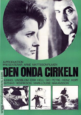 Den onda cirkeln 1967 movie poster Gunnel Lindblom Arne Mattsson