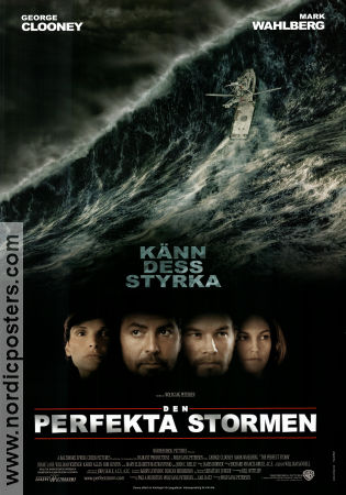 The Perfect Storm 2000 movie poster George Clooney Mark Wahlberg Diane Lane Wolfgang Petersen Ships and navy