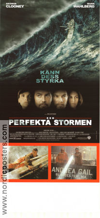 Den perfekta stormen 2000 poster George Clooney Mark Wahlberg Diane Lane Wolfgang Petersen Skepp och båtar