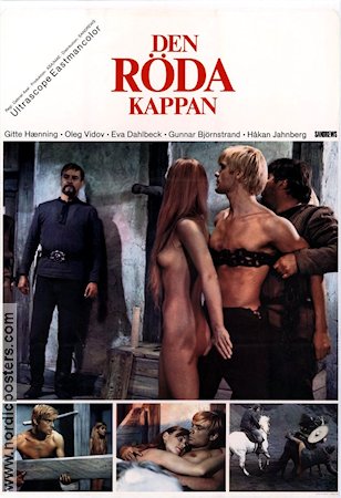 Den röda kappan 1967 movie poster Gitte Henning Gunnar Björnstrand