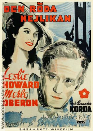 The Scarlet Pimpernel 1934 movie poster Leslie Howard Merle Oberon Raymond Massey Harold Young