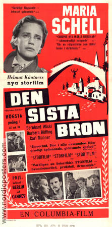 Die letzte Brücke 1954 movie poster Maria Schell Bernhard Wicki Barbara Rütting Helmut Käutner Bridges