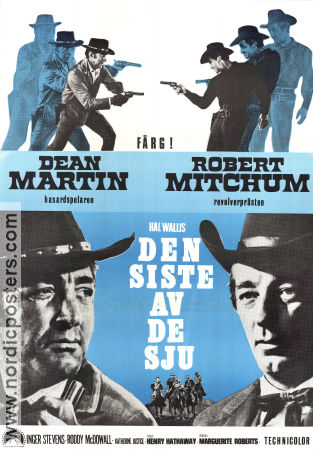 Den siste av de sju 1968 poster Dean Martin Robert Mitchum Henry Hathaway