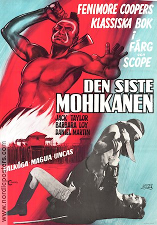 Den siste mohikanen 1971 movie poster Jack Taylor Writer: James Fenimore Cooper